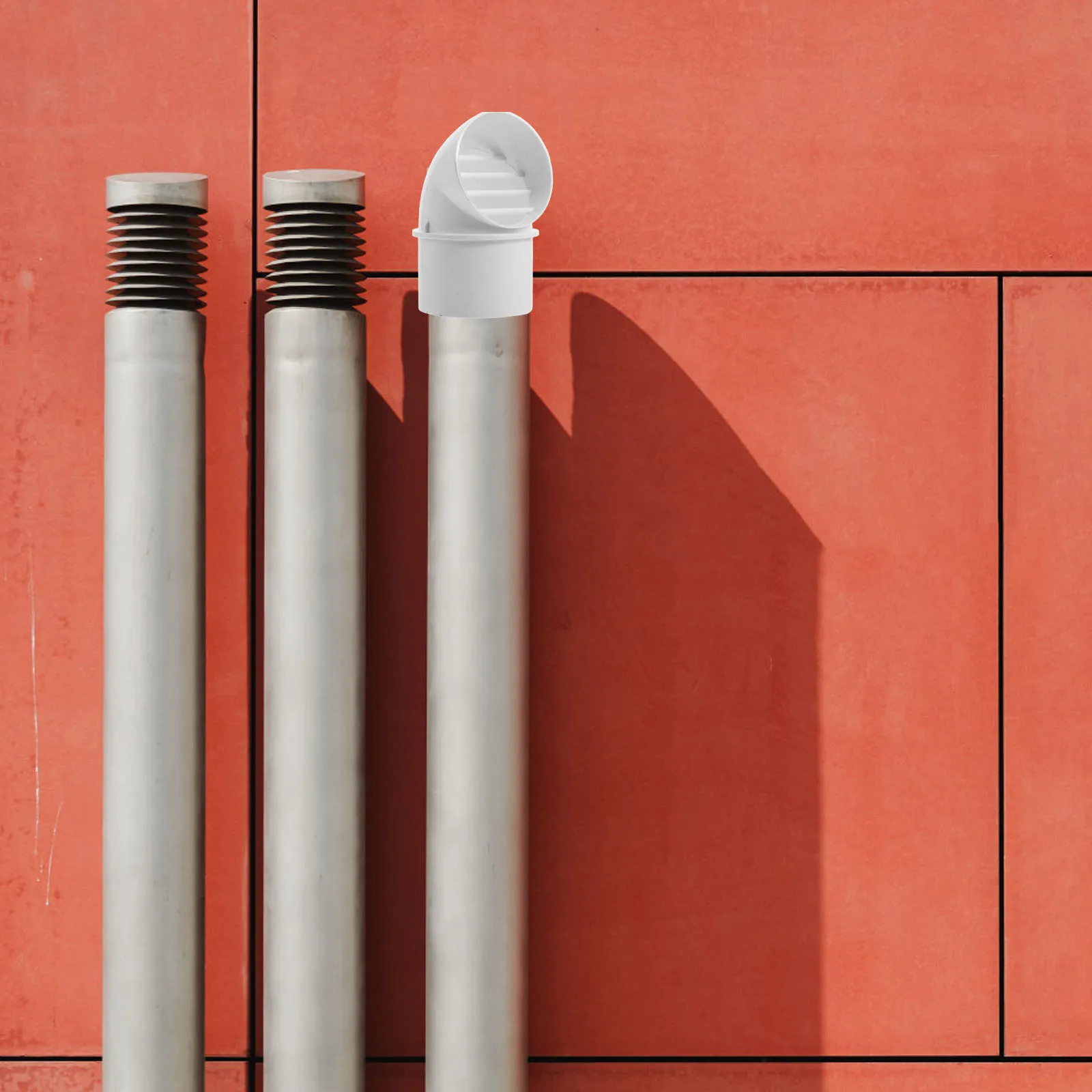 

PVC Windproof Ventilation Cover Wall Vent Cap for Kitchen Exhaust Outdoor Exhaust Vent Roof Exterior Hood PVC Ventilation Cap