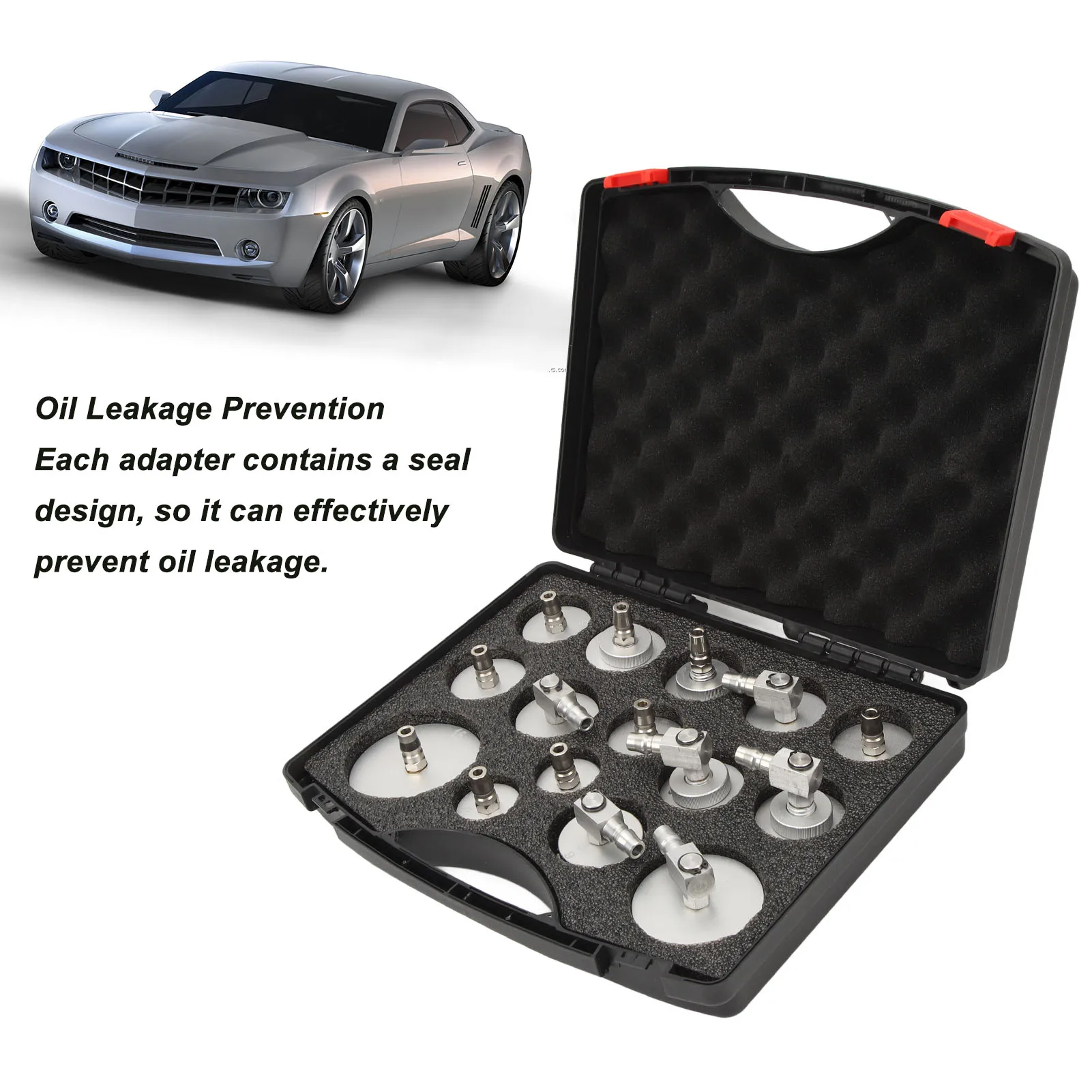 15Pcs Master Cylinder Adapter Set Leakproof Brake Fluid Bleeder Adapter Universal for Automobiles