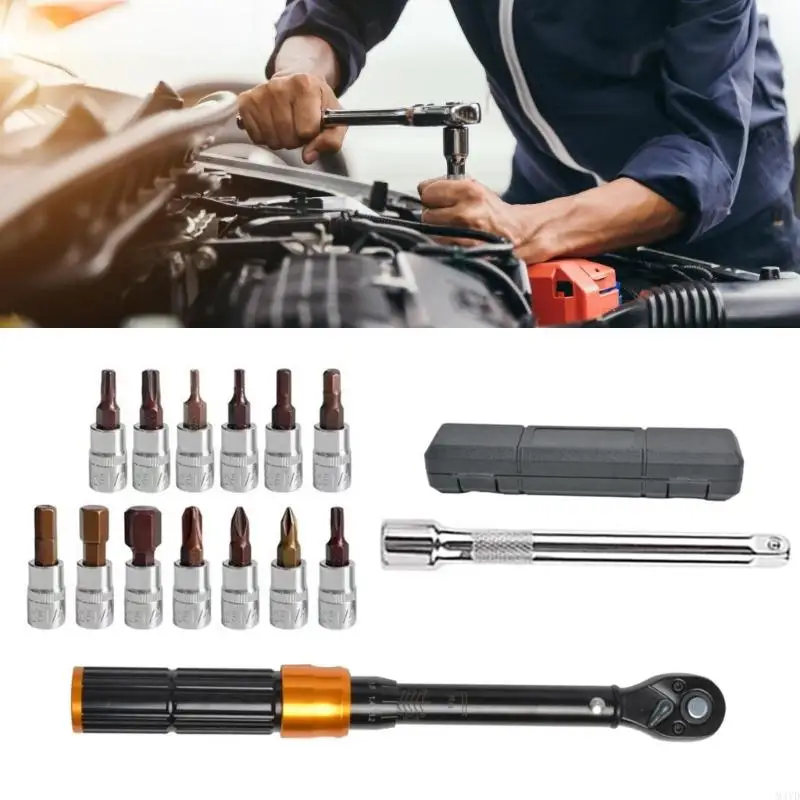 72 Teeth Reversible Ratchets Torque Wrenches Kit 2 20Nm for DIY Enthusiasts and Professional M4YD