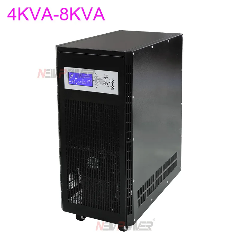 Three inverter 6.4KW 8KVA Pure Sine Wave Inverter DC 48V 96V 192V To 380Vac Power Converter MPPT 100A Charge Solar Car Inverter