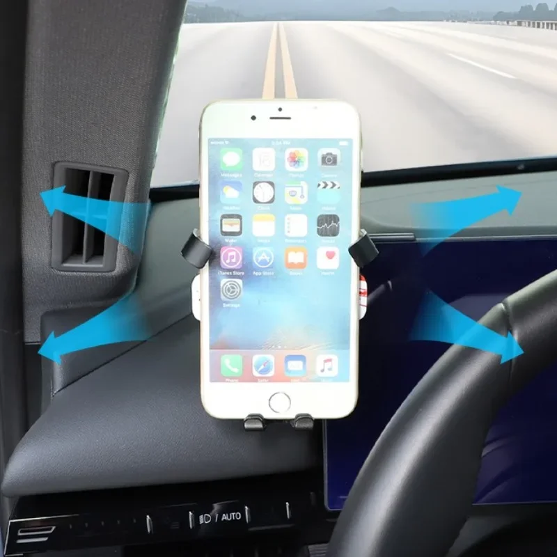 لسيارات BMW 5 Series G60 2024-26 لوحة أدوات السيارة الجانب الأيسر حامل هاتف المحمول لتحديد المواقع والملاحة قوس ملحقات السيارة الداخلية #6