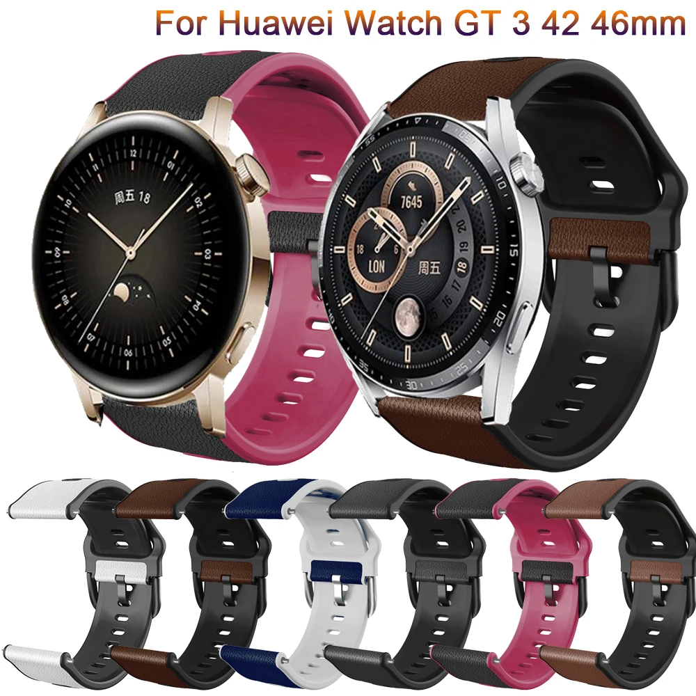 

Ремешок из натуральной кожи для HuaWei GT 3 GT3 42 мм 46 мм, браслет для Huawei Watch GT runner 46 мм/GT2 Pro, браслет для наручных часов