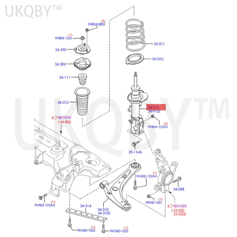 apply Fo rd Fi es ta 09-13 front shock absorber R DK4134700