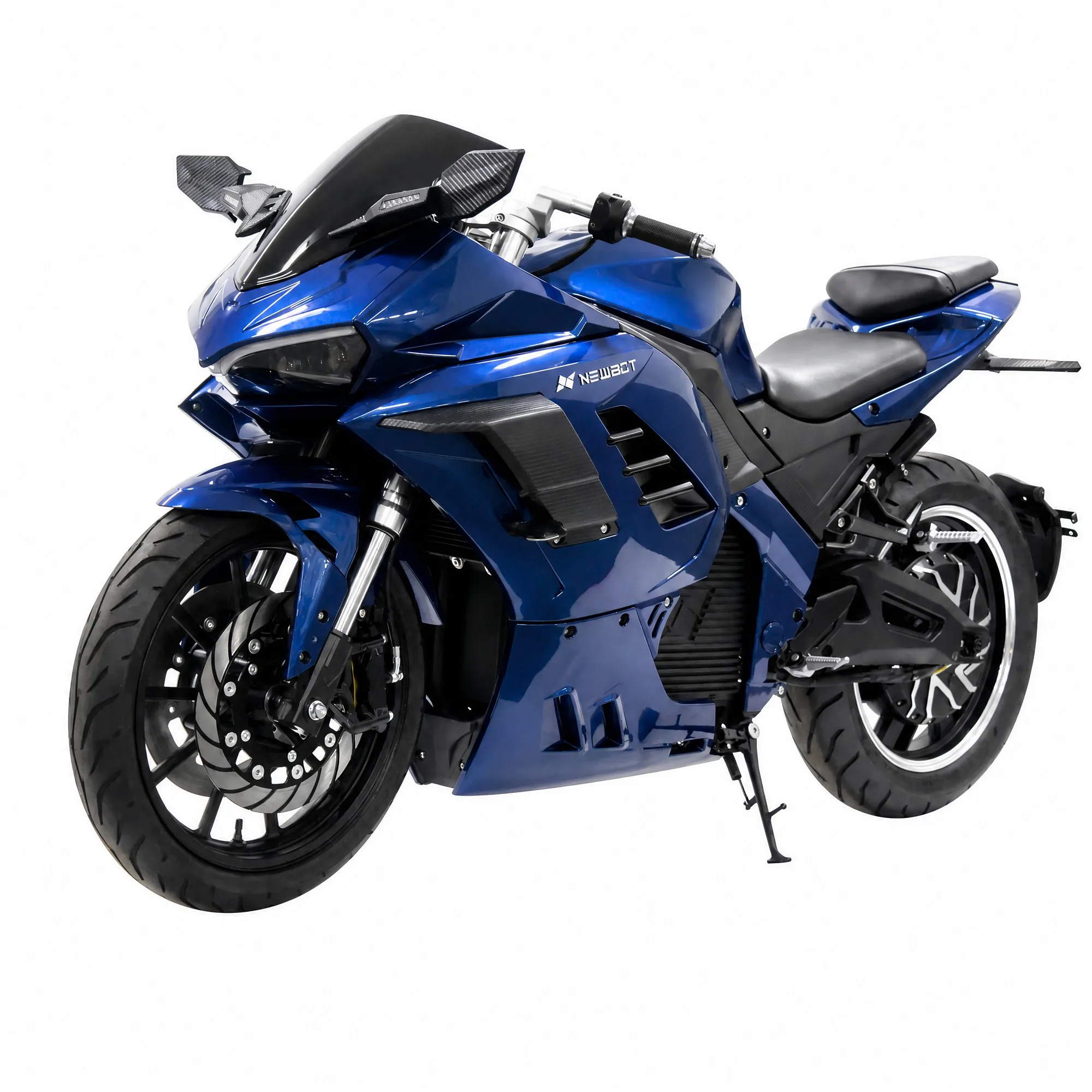 Powerful 3000W Blue Electric Sportbike Racing Motorcycle for Adults Hurricane 1 Model 72V 52Ah High Performance Street Bike