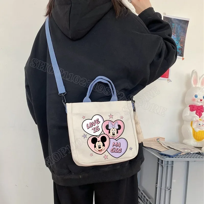 Minnie Topolino Donna Uomo Borse Borsa a tracolla per bambini Grande capacità Portatile Anime Stampa grafica Borse moda Regali per feste