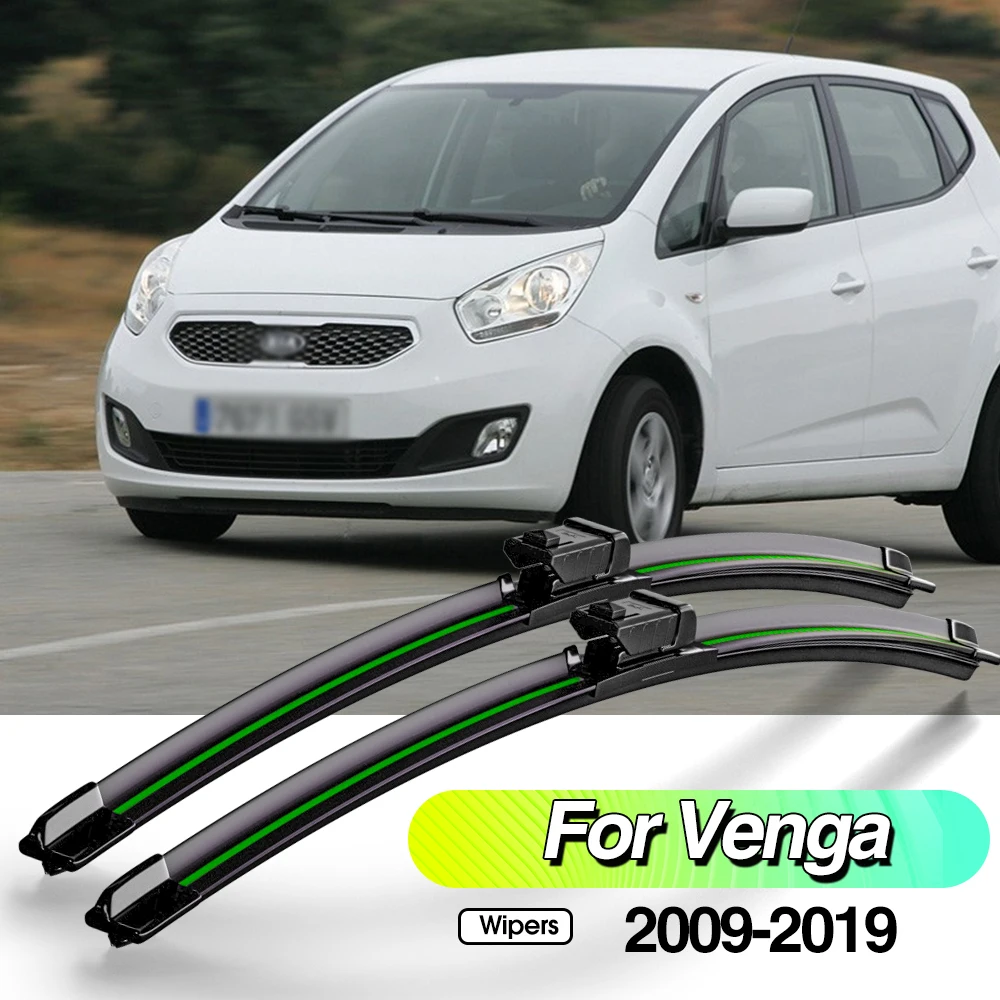 

For Kia Venga 2009-2019 2pcs Front Windshield Wiper Blades Windscreen Window Accessories 2010 2011 2012 2015 2017 2018