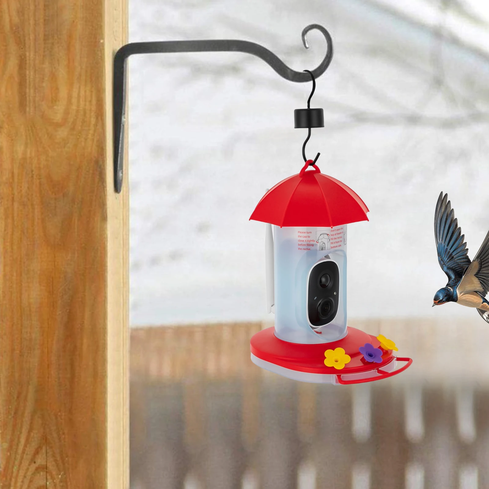 

Умная уличная кормушка для птиц с видеокамерой для дворов и задних двориков