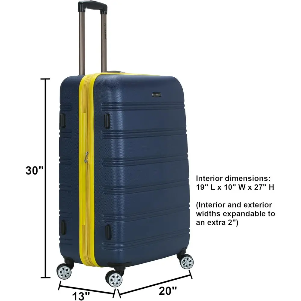 Expandable Hardside Spinner Luggage, Pink, Large 28 - Rockland Melbourne Collection