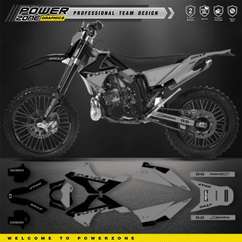 PowerZone Motorcycle Graphics Backgrounds Decals Stickers Kit For GASGAS Gas Gas 2010 2011 EC MC 200 250 300 350