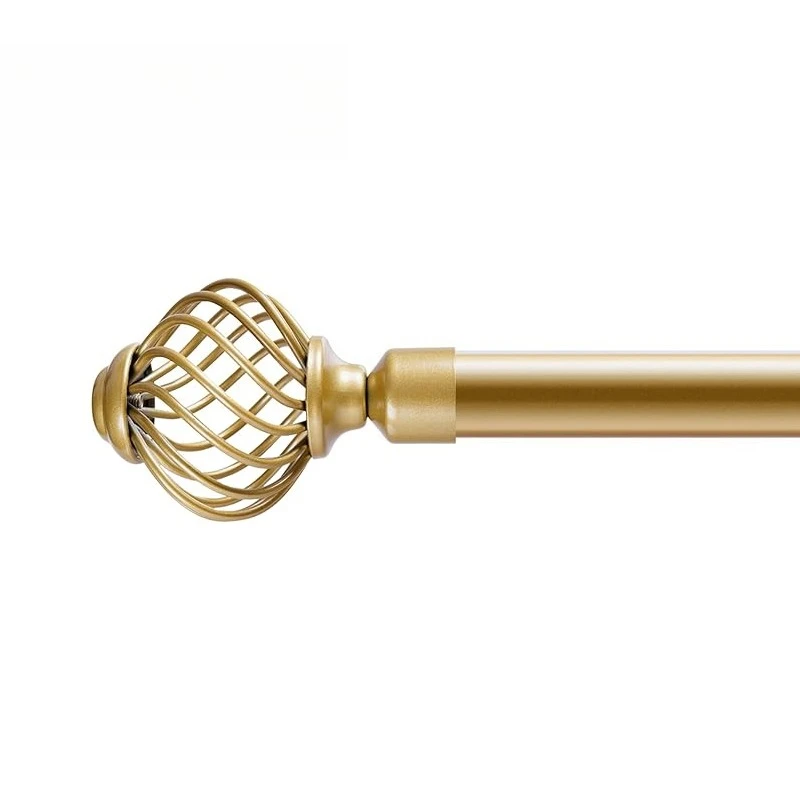

Gold Curtain Rod Expandable Twisted Ultimate Curtain Rod Set for Living Rod and Hospitality