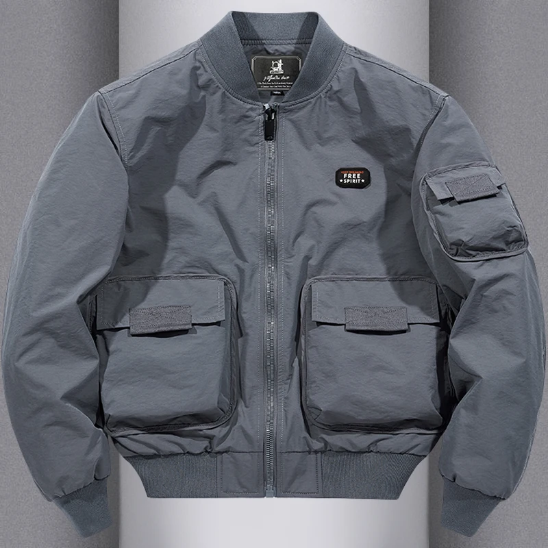 

Новая весенняя повседневная рабочая одежда для пилотов с несколькими кетами, ветрозащитная дышащая бейсбольная верхняя одежда в американском стиле ретро, топ
