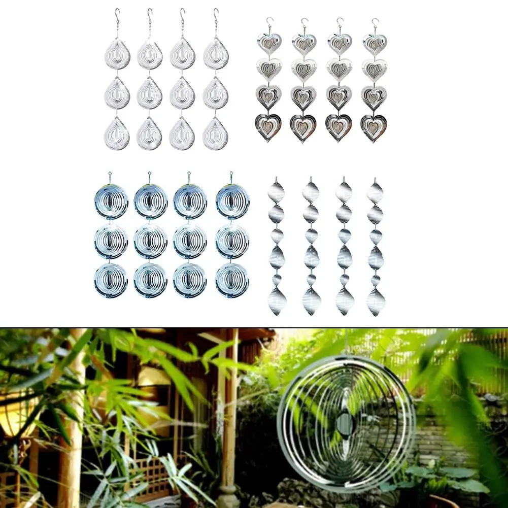 

12 шт., колокольчики, высокая светоотражательность, отпугиватель птиц, садовое крыльцо, уличный декоративный колокольчик, уличный декор для гостиной и сада