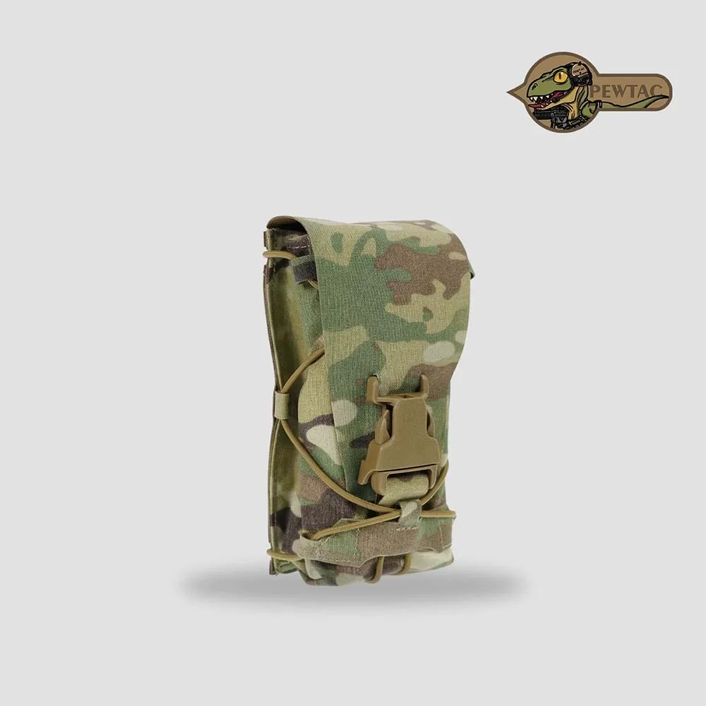 PEW TACTICAL MOLLE Water Bottle Pouch, Foldable Multi Use Tactical Storage Pouch Utility Bag PH109