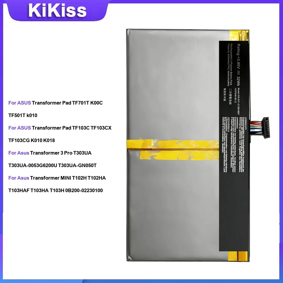 Battery For ASUS Transformer Pad TF701T TF103C TF103CX 3Pro T303UA MINI T102H T102HA T103HAF C12P1305 C11P1328 C21N1603 C12N1607