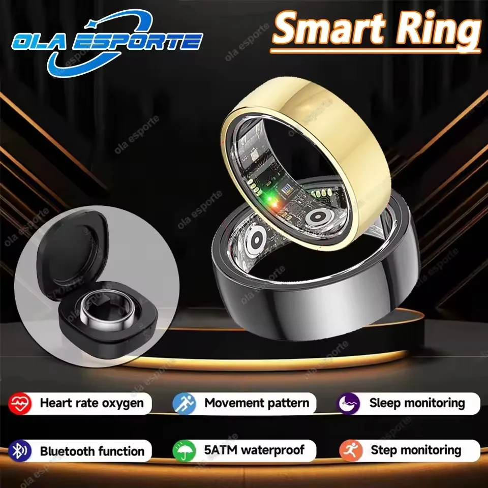 

Smart Ring Newest Intelligent Wearable Device For Men Women Bluetooth Heart Rate Blood Pressure Monitoring Waterproof SmartRing
