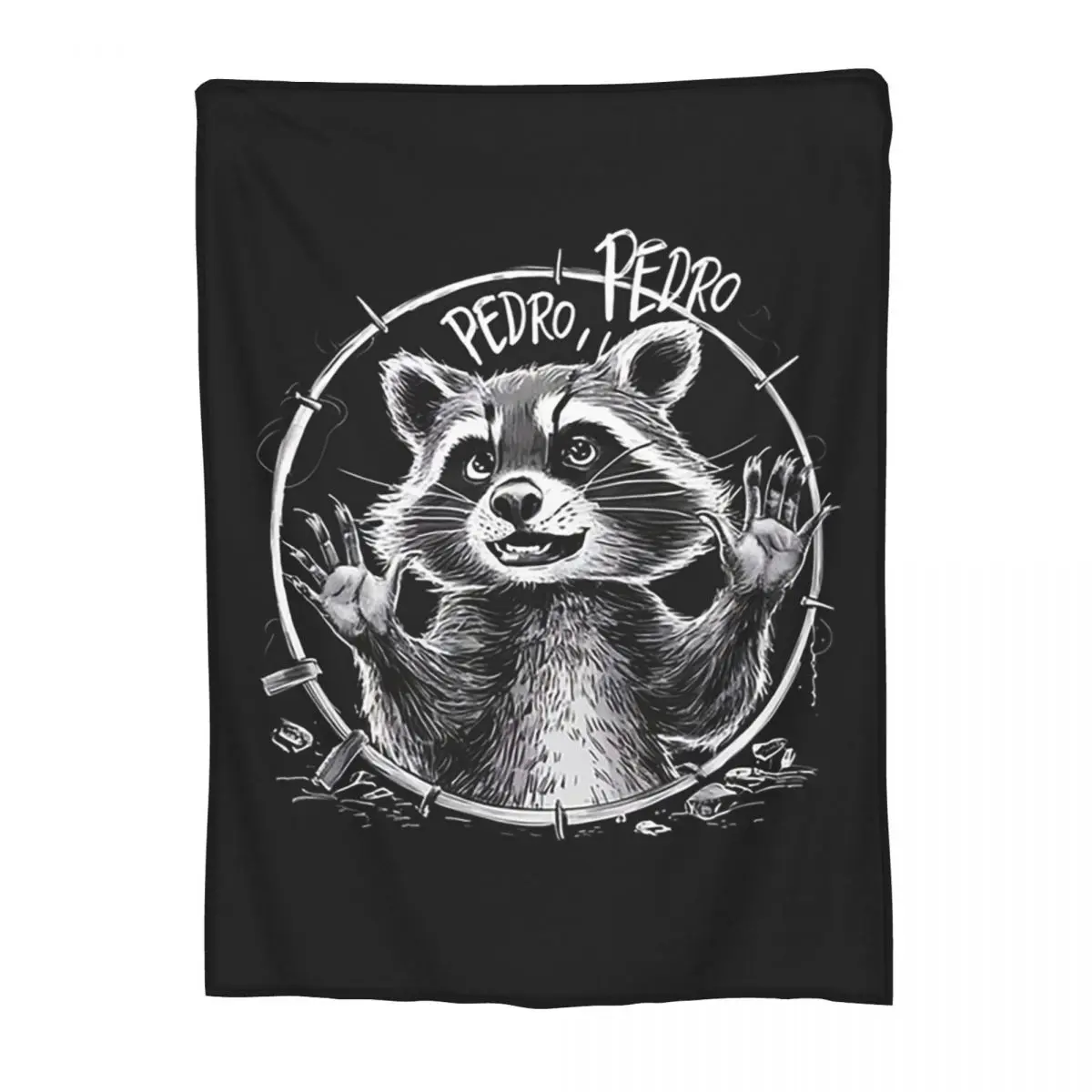 Pedro Raccoon Dance Meme Blankets Soft Warm Flannel Throw Blanket Cover for Bed Living room Picnic Travel Home Sofa