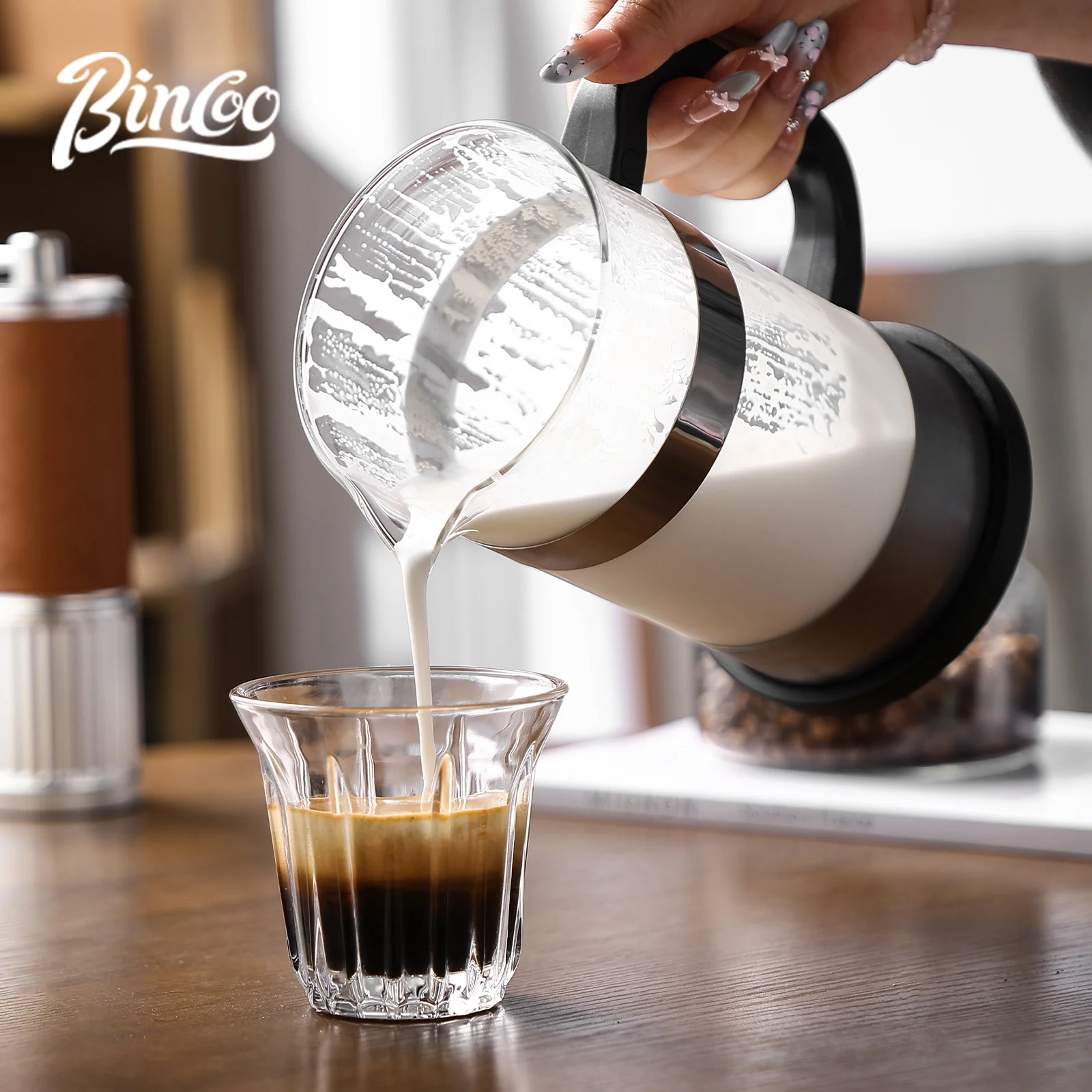 

BINCOO 1000ML Coffee French Press Pot With Filter High Borosilicate Glass Coffee Pot Multifunctional Hand Punch Tea Milk Pots
