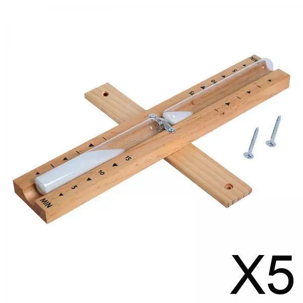 

5x 15 Minutes Wall-Mounted Rotating Hourglass Room Glass