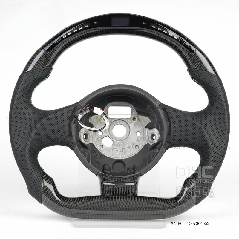 Suitable for 10 Lamborghini Gallardo models, LED carbon fiber flat-bottom steering wheel car steering wheel modification