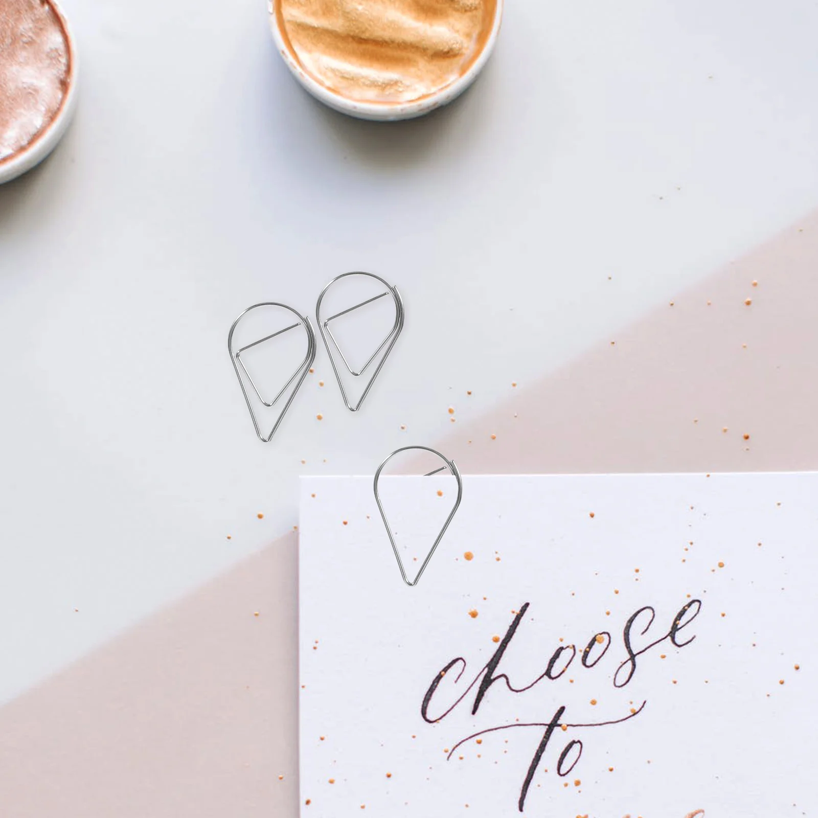 100 Pcs Paper Clip Clips Small Office Paperclips Marking Document Fixing Accessories File for Crafts Steel Wire