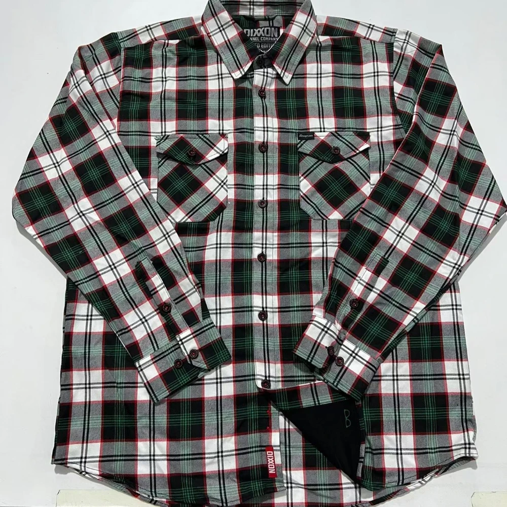 Dixxon Classic Plaid Flannel Long Sleeve Button Down Shirt Brushed Cotton Chest Pocket Regular Fit for Casual Outdoor Daily Fall
