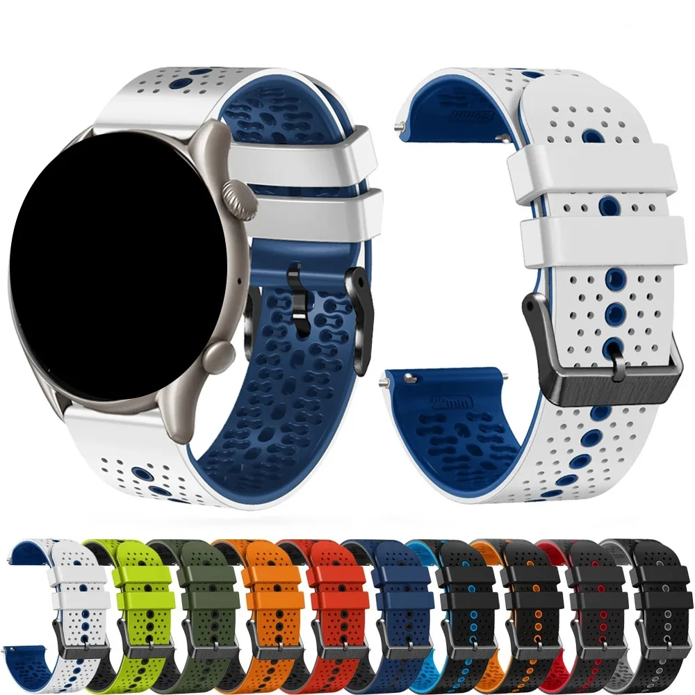 Силиконовый ремешок для часов 22 мм для Suunto 9 Peak/Pro/5 Peak, дышащий умный браслет Raco Vantage M2, запасная часть ремешка для часов