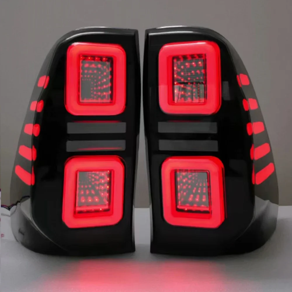 Car Exterior LED Tail Light Taillight For Toyota Hilux REVO ROCCO 2015-2022 Rear auto Running Lamp Brake Reverse Turn Signal