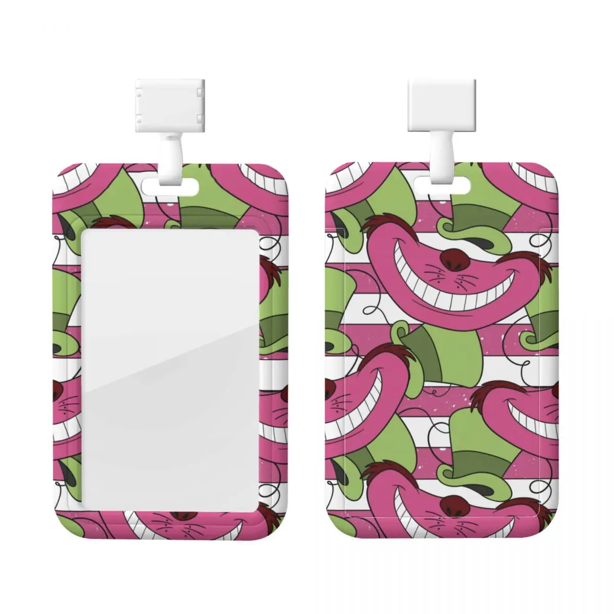 

Пользовательские держатели кредитных карт Чеширский ремешок на шею, ремешок для удостоверения личности, держатель для карт, держатель для карт с фабриками Алисы в стране чудес, инженеров