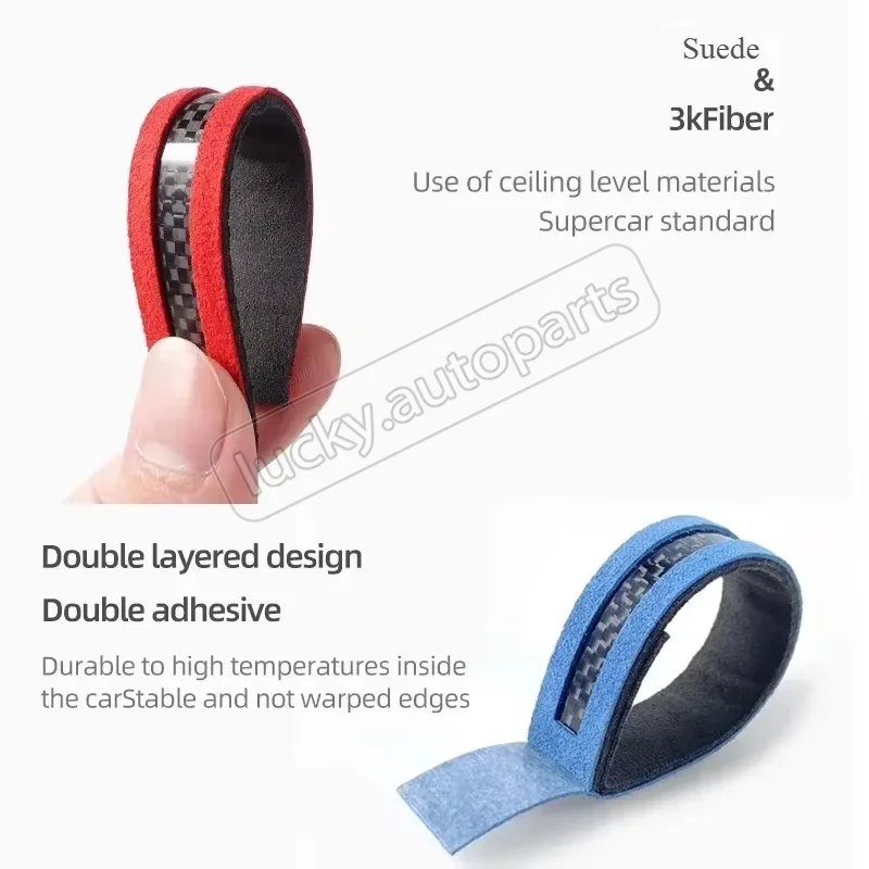 مصنوعة من الكانتارا العالمي لتقوم بها بنفسك عجلة توجيه سيارة العلوي ماركر مركز خط ملصق مائي الكسوة ل BYD ليوبارد 5 8 2024 2025 اكسسوارات