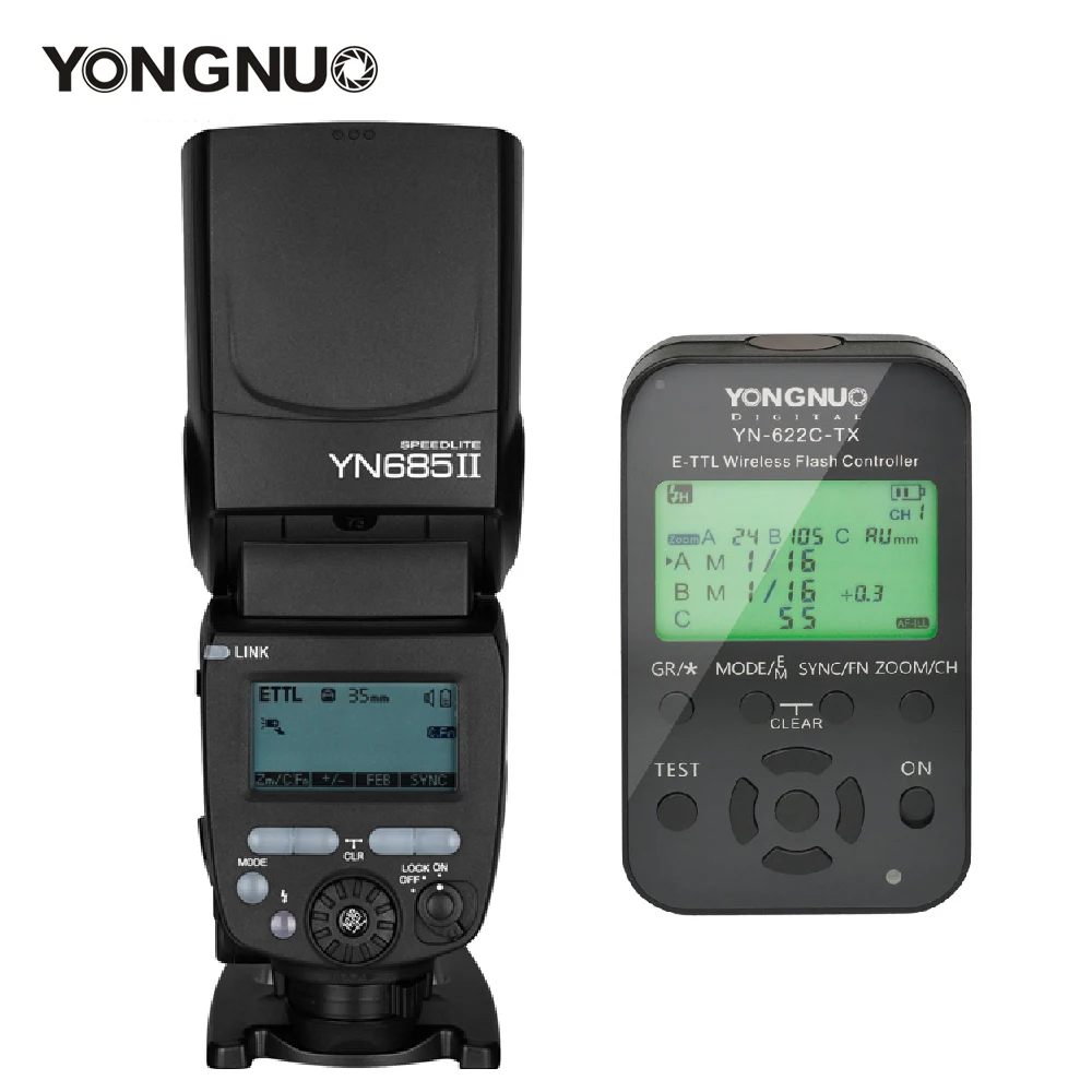 YONGNUO YN685 II YN-685 II Wireless HSS TTL Flash Speedlite for Canon Options YN622C-TX Trigger Transeiver Filter + Diffusor