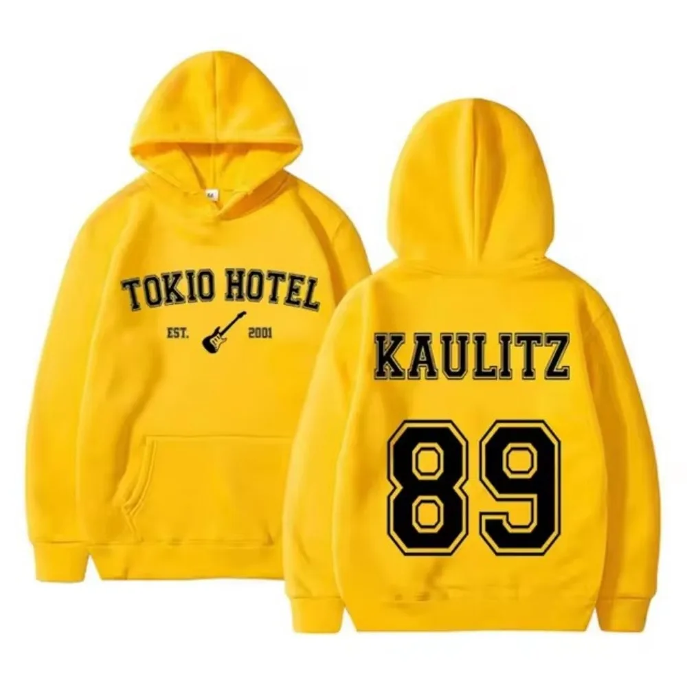 Tokio Hotel Unisex Teen Boy Girl Hoodie Kaulitz Fashion Fleece Luxury Hooded Sweatshirt Plain Autumn Print Men Women Pullover