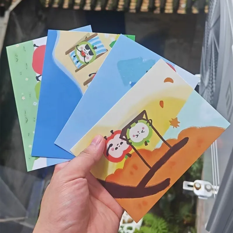 

4pc/set Love and Deepspace Apple Caleb Xia YiZhou Paper Envelopes for Letters DIY Party Invitation Cards Cover Korean Stationery