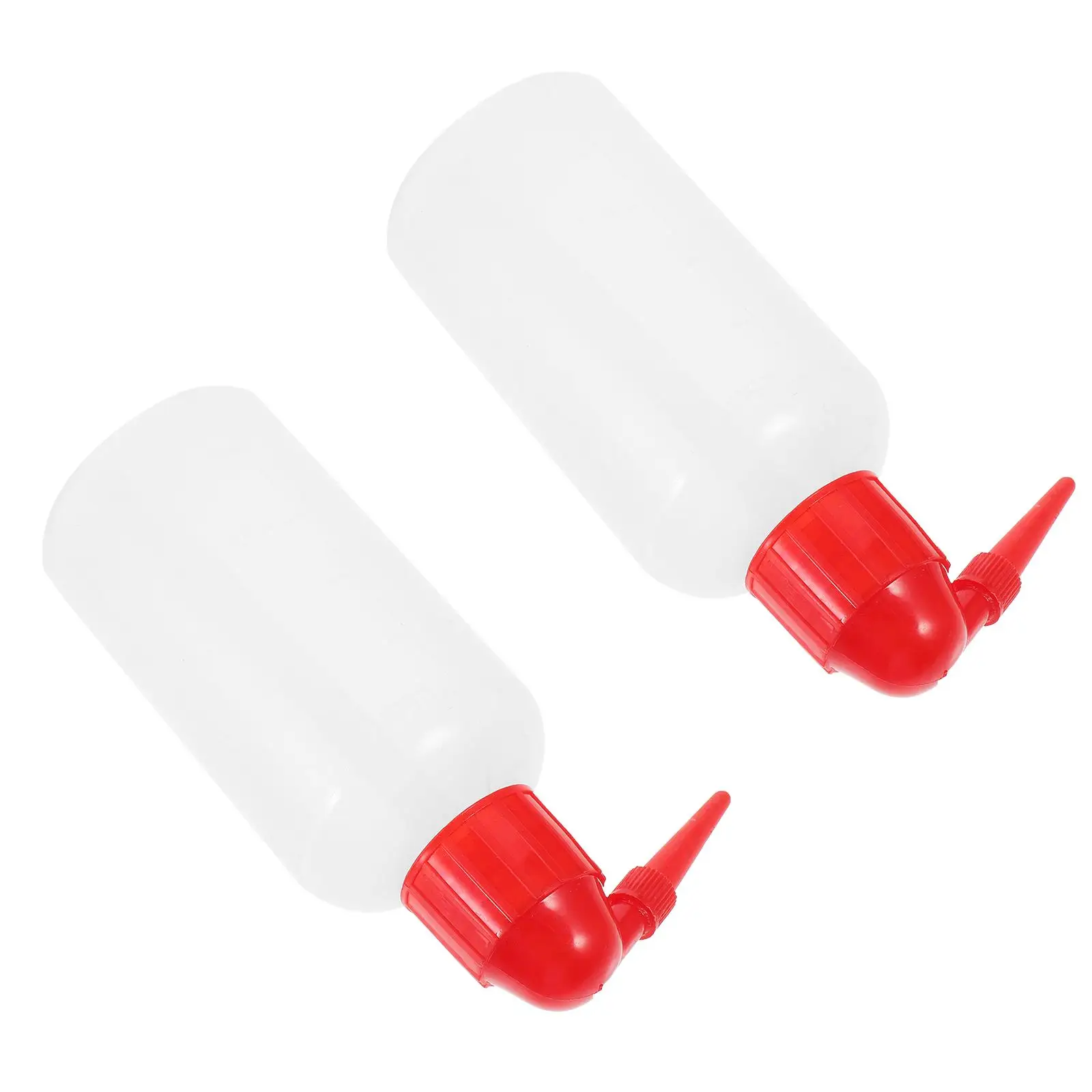 2 Pcs Cleaning Bottle Narrow Mouth Washing Scale for Liquid Plastic Pointed Portable
