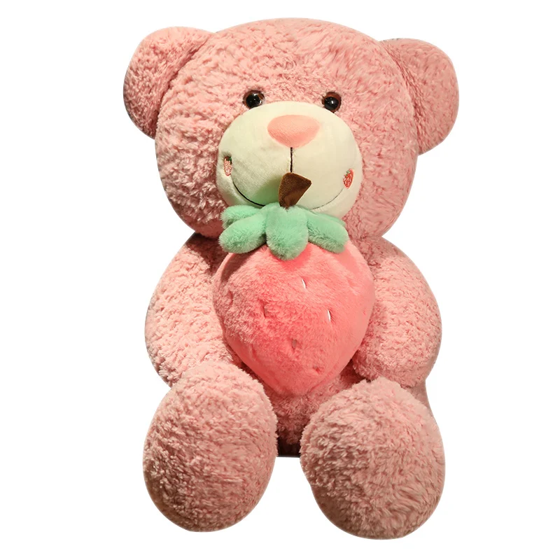 55/70/80cm Cute Hug Strawberry Bear Plush Toy Kawaii Soft Stuffed Animals Teddy Bear Plushies Doll for Girls Kids Birthday Gifts