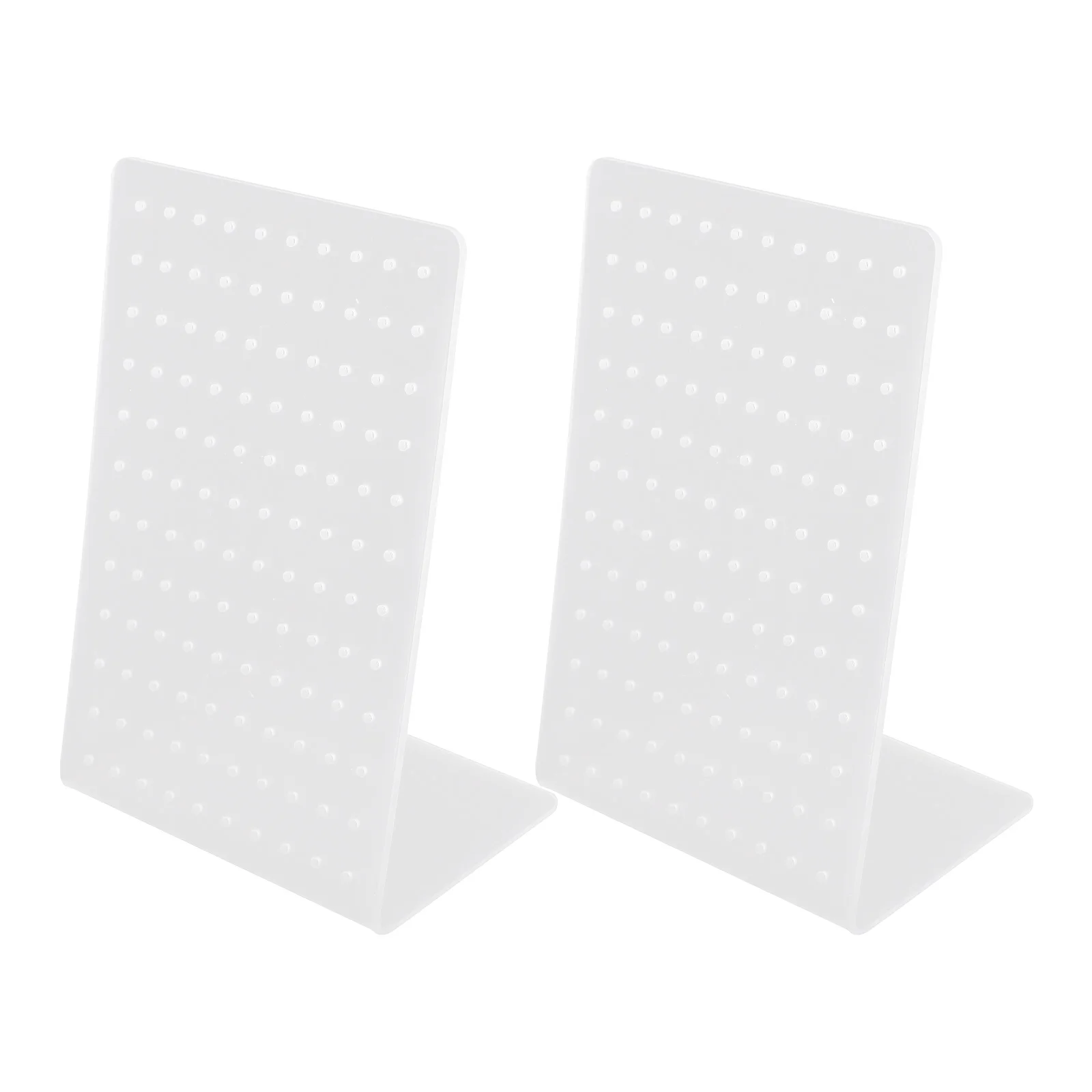 2Pcs Earring Holder Acrylic Jewelry Display Stand Solid Base Ear Stud Rack for Living Room Bedroom Use Earring Holder