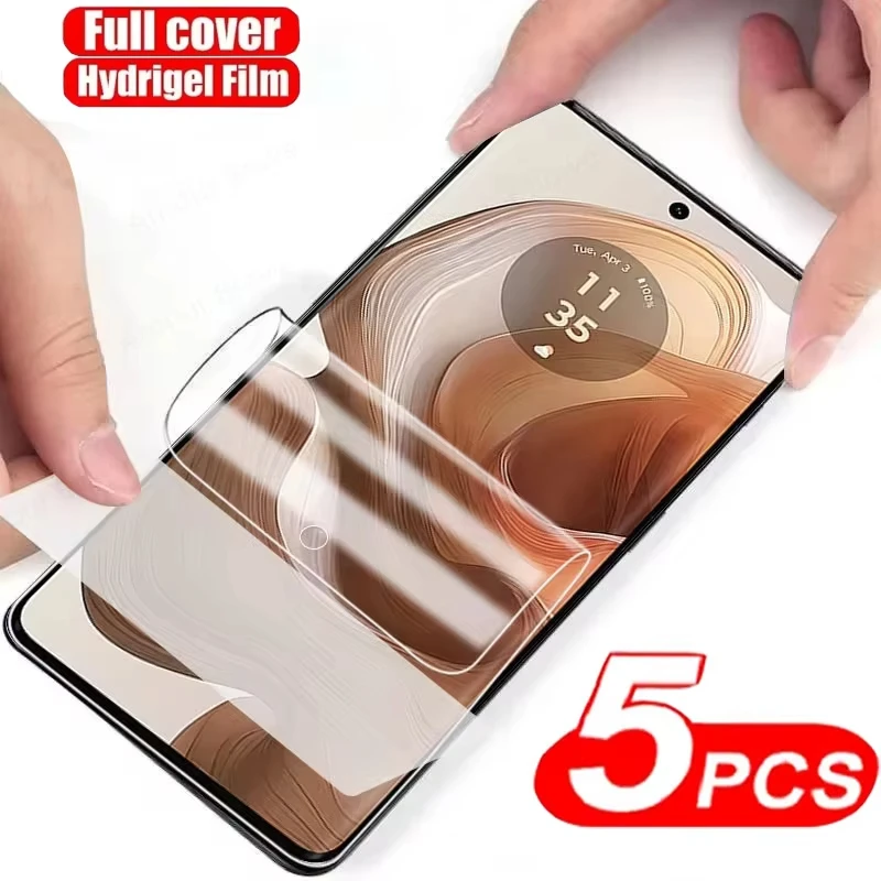 1-5Pcs Full Cover Hydrogel Film For Moto Z4 Edge S 20 S30 20Lite Screen Protector Moto One Action Hyper Macro Vision Soft Film