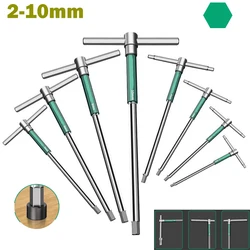 2-10mm T-type Hex Torque Wrench Hexagon Screwdriver High Speed Rotating Nut Key Bike Automotive Mechanical Workshop Hand Tools