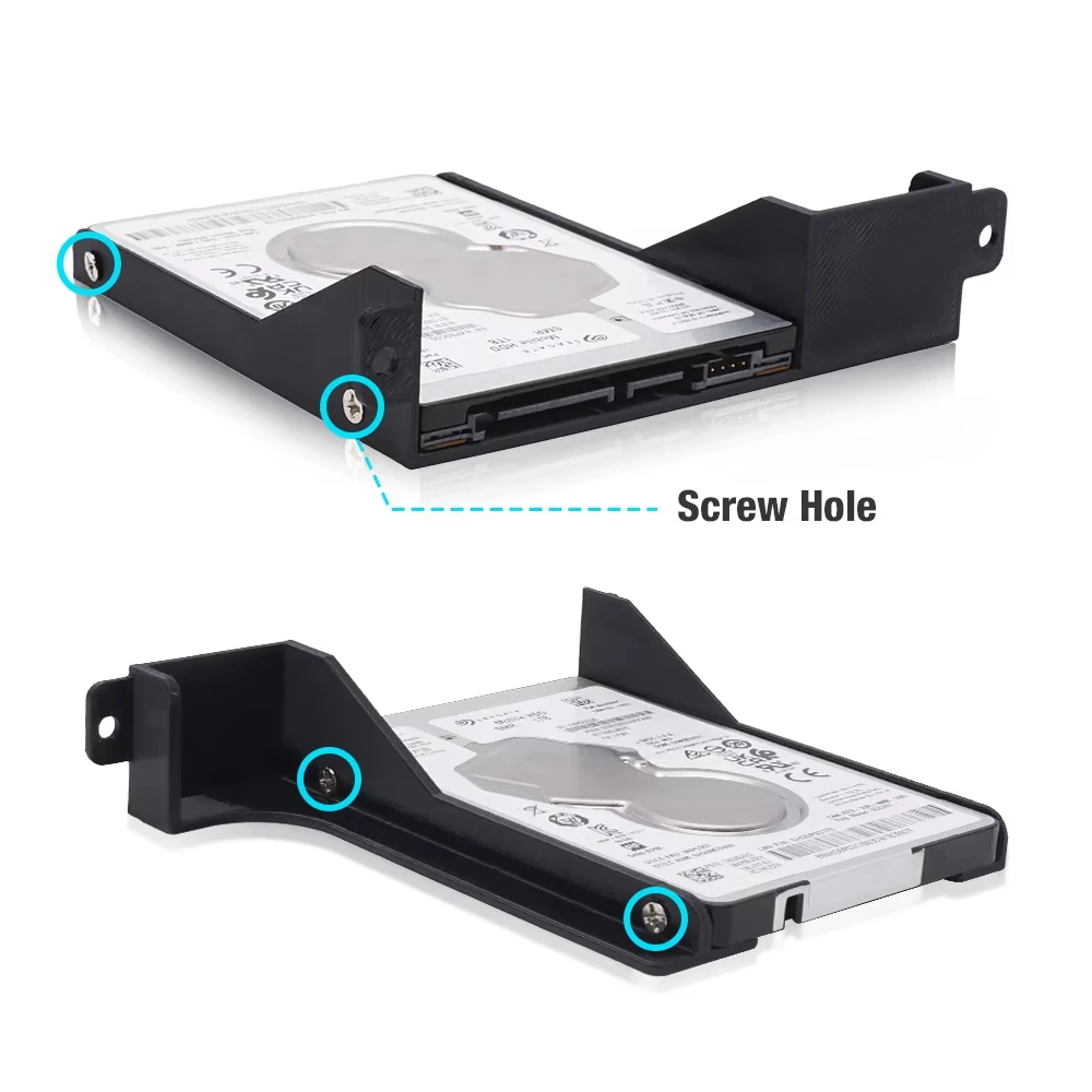 Nuevo Soporte Impreso en 3D para Disco Duro HDD SSD de 2.5 Pulgadas con Tornillos para Consola de Juegos PlayStation 2 PS2 Fat