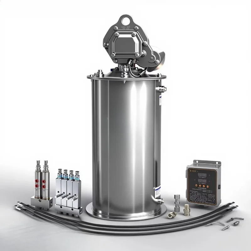Barrel Mounted Automatic Electric Grease Lubrication Pump Single Line Central Lubricant System for Wheel Loader 24v