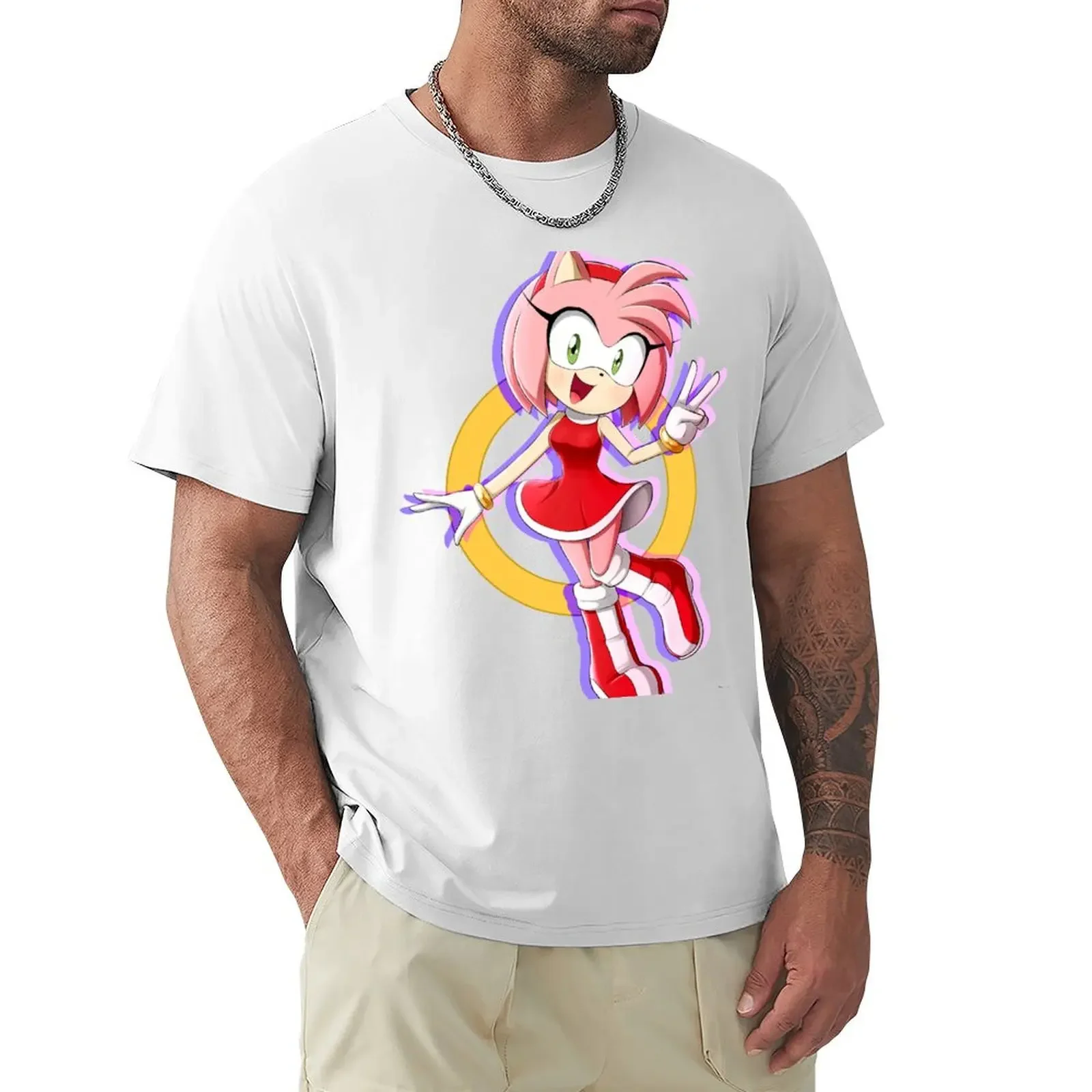 

.:Amy Rose:. T-shirt hippie clothes blanks plain white t shirts men