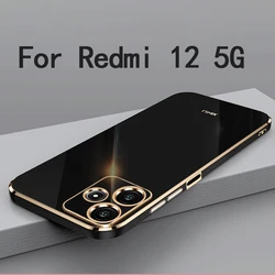 For Redmi 12 5G Case Cover For Xiaomi Redmi 12 5G Soft TPU Anti-fingerprint Camera Protection Case Cover