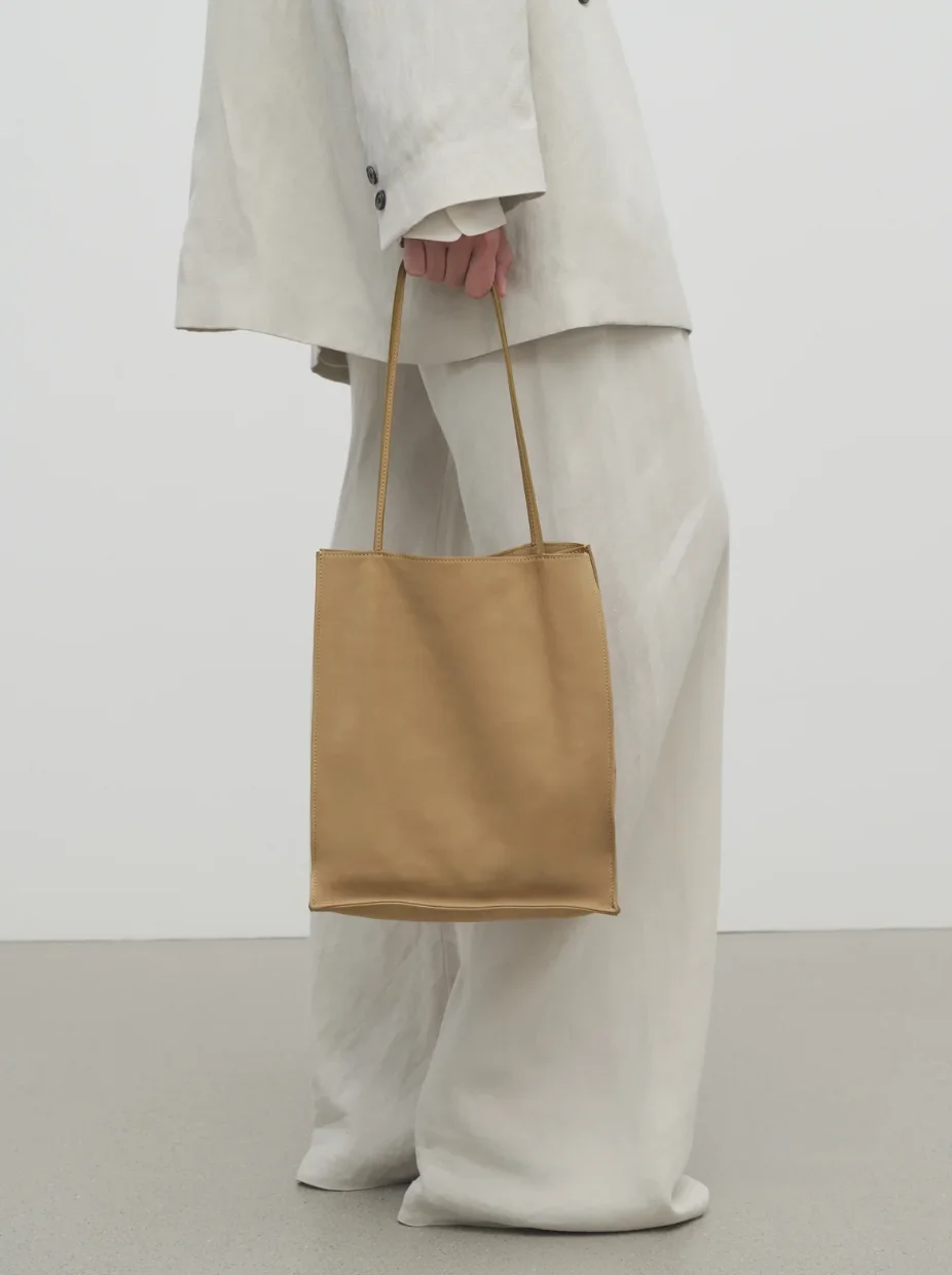 

JOCH mat TogoTote Genuine Leather Handbag Frosted Cowhide Single oulder op Bag Casual Simple Sle for Youth