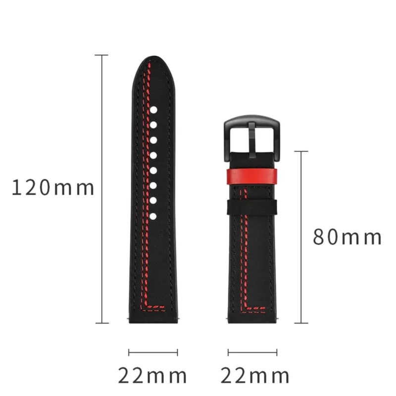 삼성에 적합한 갤럭시 워치 6 4 5 프로 액티브 2 기어 S3 가죽 시계 밴드, 20mm 22mm, 어메이즈핏 빕 팔찌, 화웨이 워치 스트랩