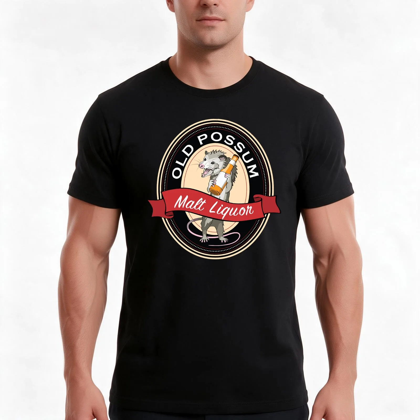 Old Possum T-Shirt Summer Casual Cotton Tee Oversized Streetwear Tops Vintage Graphic Print Loose Fit Short Sleeve