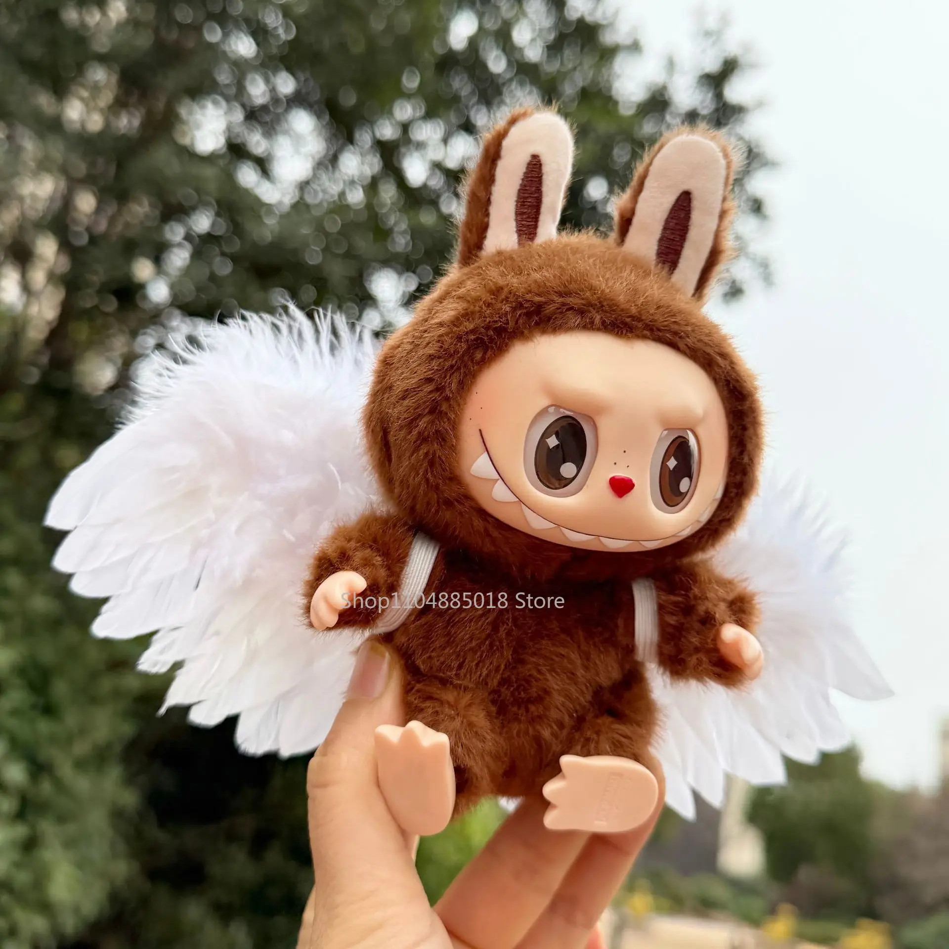 

15cm/17cm Labubu I II Dolls Clothes Angel Feather Wings Dress Accessories Korea Kpop Exo Clothing Plush Doll'S Clothes
