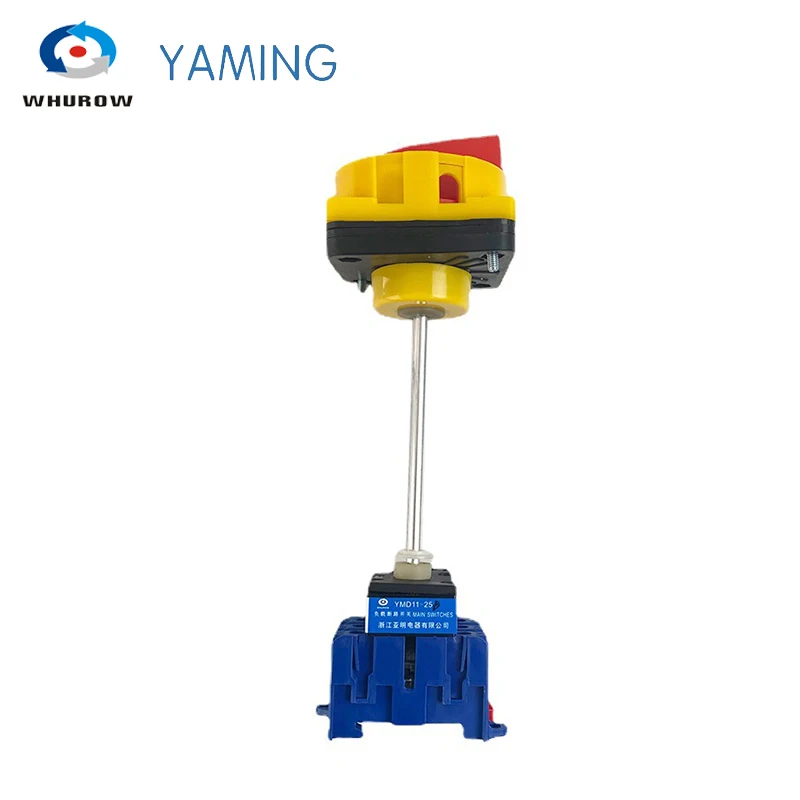 YMD11-25B Red Yellow Pad-lock With Extension Arm Isolator Switch 3 Phase On-off Rotary Cam Selector Replace LW30-25A