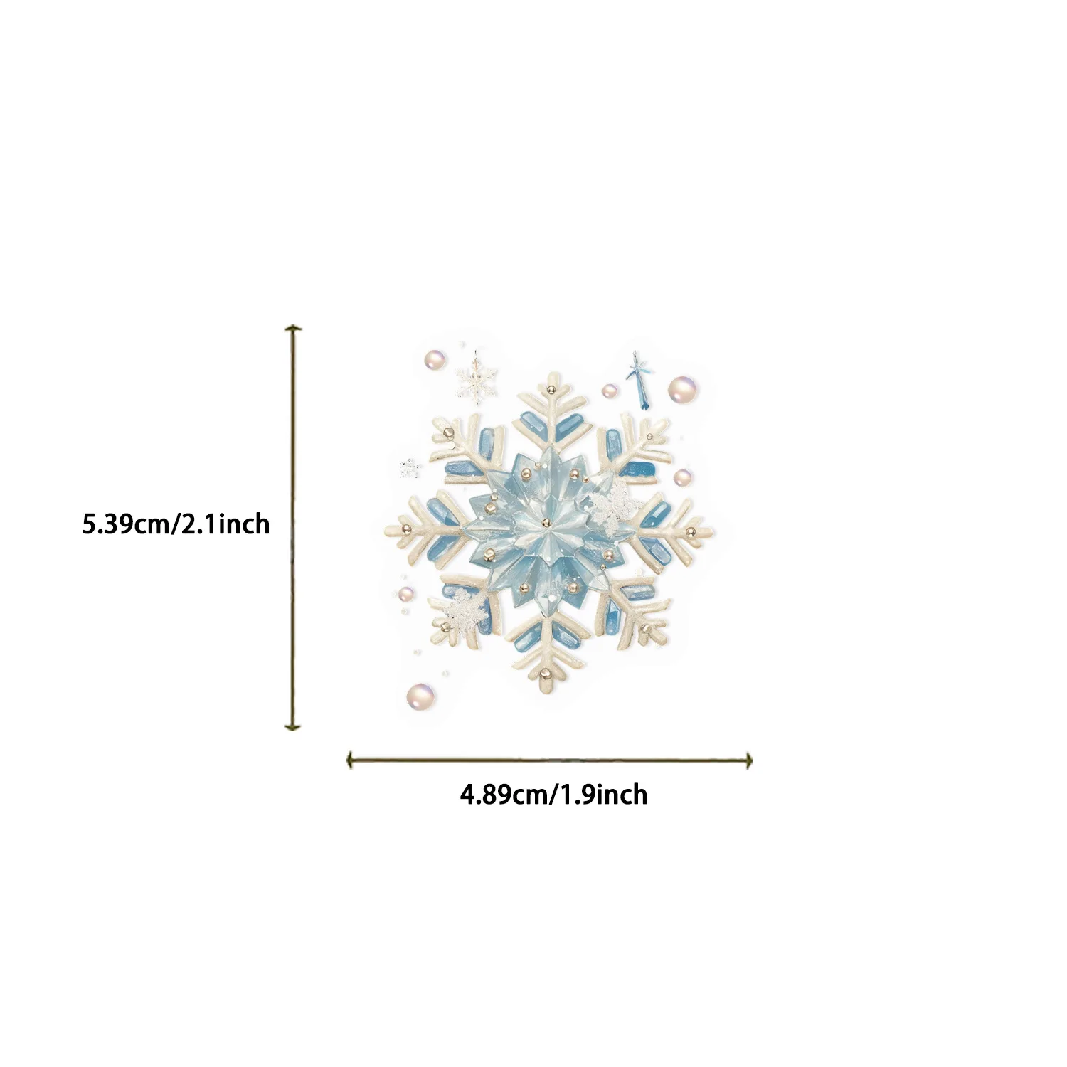50/100 PCS Cartoon Winter Watercolor Stationery Reward Sticker Pack Waterproof Transparent PET Decorative Guitar Notebook