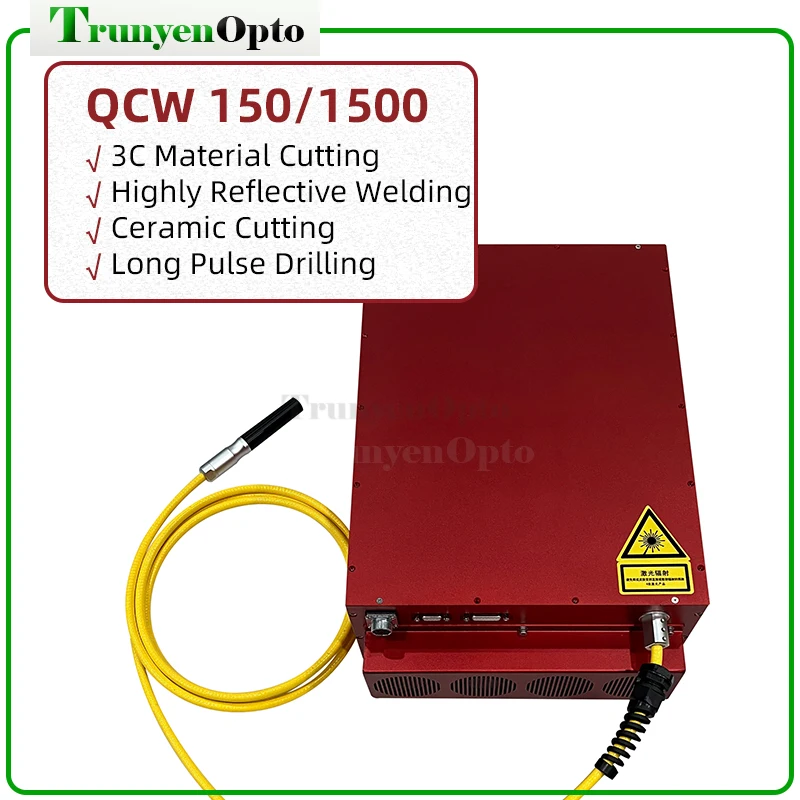 Lasers de fibra quasi-CW, solda a ponto, corte de cerâmica, bateria de energia, solda, PCB, YAG LASERS, 75W, 100W