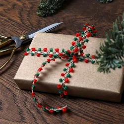 5M Hairball ribbon Red Green ear pull Lace Gift Gift Cake box wrapping webbing