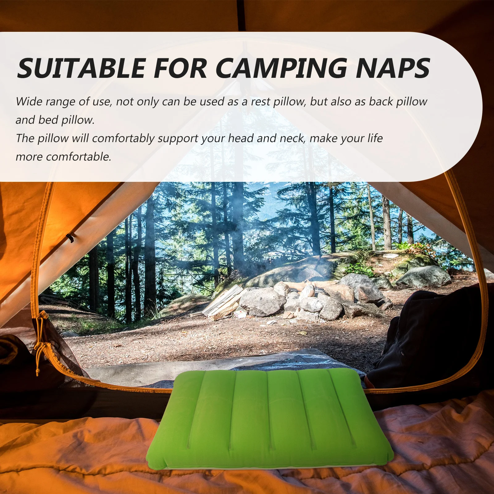 

Inflatable Pillow Travel Pillows Office Nap Cushion Outdoor for Camping Air Bed Sleep